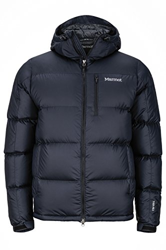 Marmot Guides Down Hoody Plumas Aislante Ligera, 700 Pulgadas Cúbicas, Chaqueta para Exteriores, Anorak Agua, Resistente Al Viento, Hombre, Black, S