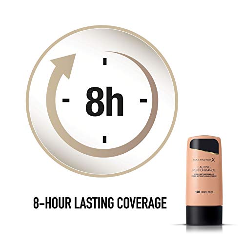 Max Factor Lasting Performance Base de Maquillaje Líquida Tono 108 Honey Beige - 35 ml (el paquete puede variar)