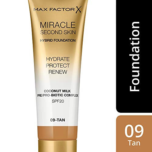 Max Factor Miracle Touch Second Skin Base De Maquillaje, Tono 09, 30 Ml