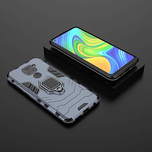 Max Power Digital Funda para móvil Xiaomi Redmi Note 9 (6.53") con Soporte Anillo Metálico - Carcasa Híbrida Antigolpes Resistente (Xiaomi Redmi Note 9, Azul Marino)