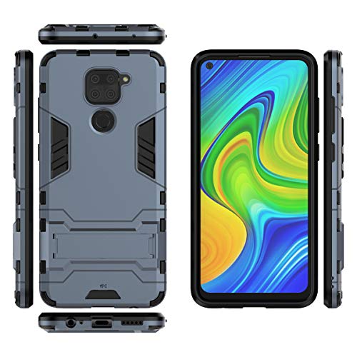 Max Power Digital Funda para móvil Xiaomi Redmi Note 9 (6.53") con Soporte - Carcasa Híbrida Antigolpes Resistente (Xiaomi Redmi Note 9, Azul Marino)