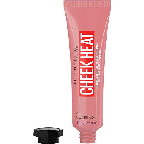 Maybelline New York - Blush colorete en crema Cheek Heat All in 1, 30 Coral Ember, 10 ml