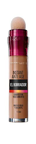 Maybelline New York El Borrador Corrector de Ojeras, Bolsas e Imperfecciones Tono 11 Tan, Pieles Oscuras - 6.8 ml