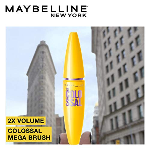 Maybelline New York Máscara de pestañas The Colossal Volum Express, Tono Negro