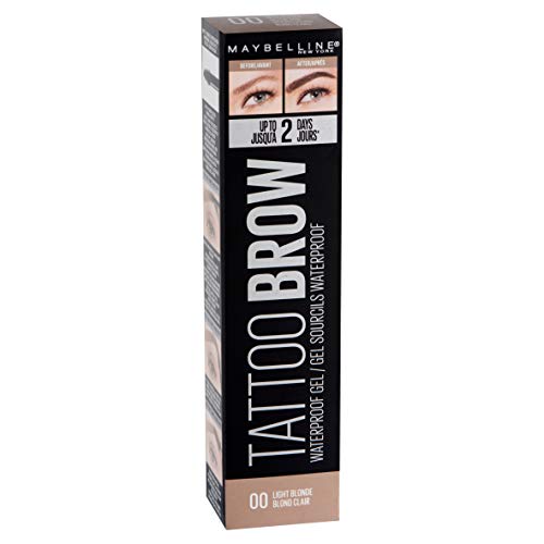 Maybelline New York Tattoo Brow Gel Tinte de Cejas 2 Días Tono 00 Light Blonde Rubio- 5 ml