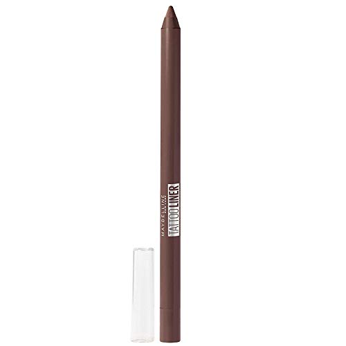 Maybelline New York - Tattoo Liner, Lápiz de Ojos Marrón Claro Semi-Permanente, Tono 911 Smooth Walnut