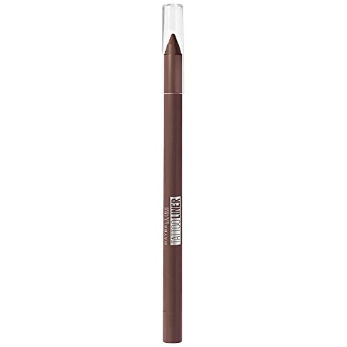 Maybelline New York - Tattoo Liner, Lápiz de Ojos Marrón Claro Semi-Permanente, Tono 911 Smooth Walnut