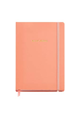 Miquelrius - Cuaderno bonito de notas, cubierta rígida de papel vinílico, tamaño A5 148 x 210 mm, 192 páginas punteadas Dots de 100 g/m², color melocotón