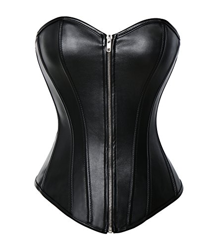 MISS MOLY Mujeres Corsé Corset Cuero Bustiers Fajas Cintura Cincher y G-String