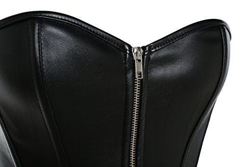 MISS MOLY Mujeres Corsé Corset Cuero Bustiers Fajas Cintura Cincher y G-String