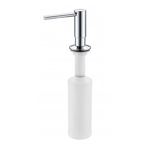 Mizzo Govaro Dispensador de Jabón 250 ml Cromo - 5 Años de Garantía - Accesorios Fregadero Cocina - Dosificador de Loción - Satisfecho o Reembolsado