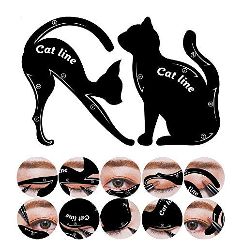 Modelo de Cat Eyeliner 10 Styles para el Blissany, Cat ojos, ojos Stencil, Double Wing, Extravagant Cat, Arabic Eyeliner