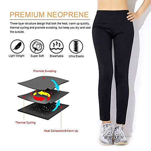 Moonssy Leggins Reductores Adelgazantes, Pantalones de Sauna Adelgazantes Mujer Nanotecnología, Leggins Anticeluliticos Cintura Alta, Mallas Fitness Push Up para Deporte Running Yoga Gym (S)