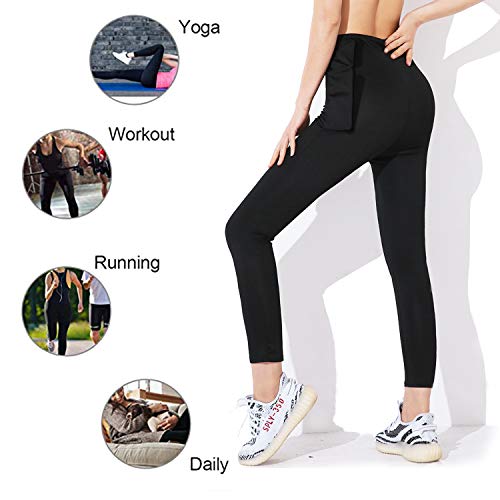 Moonssy Leggins Reductores Adelgazantes, Pantalones de Sauna Adelgazantes Mujer Nanotecnología, Leggins Anticeluliticos Cintura Alta, Mallas Fitness Push Up para Deporte Running Yoga Gym (S)