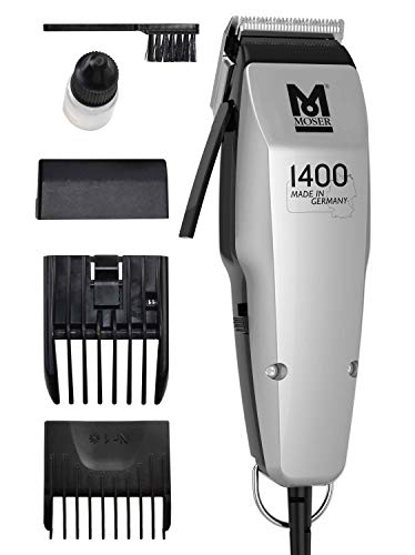 Moser 1400.0458 Edition 1400 - Cortapelos con cable, corded-electric, plateado