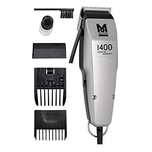 Moser 1400.0458 Edition 1400 - Cortapelos con cable, corded-electric, plateado