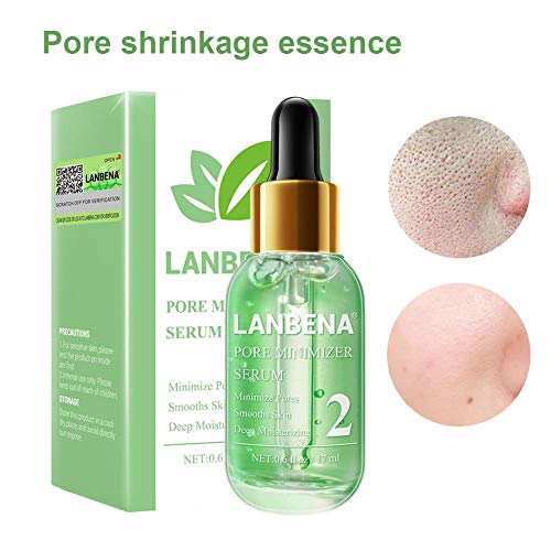 Motto.H Serum de refinación de poros, Dispositivo de eliminación de espinillas Reduce la Esencia para el Cuidado de la Piel porosa 17 ml Facial, Exfoliante Facial para espinillas, poros dilatados