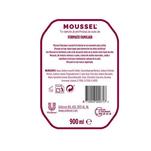 Moussel - Gel Ducha Clasico, Pack de 4x900ml