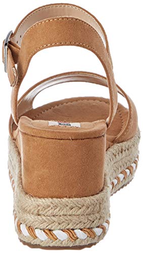 MTNG 51065, Sandalias con Plataforma para Mujer, Beige (Antil Cuero C35921), 38 EU