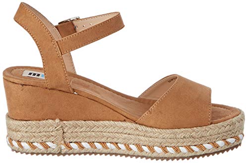 MTNG 51065, Sandalias con Plataforma para Mujer, Beige (Antil Cuero C35921), 38 EU