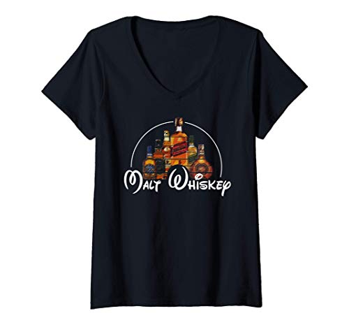 Mujer Malt Whiskey Shirt, Funny Tee Parodia Camiseta Cuello V