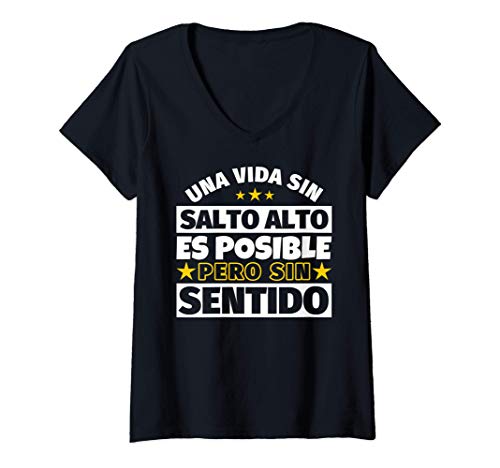 Mujer Salto alto regalo gracioso Camiseta Cuello V