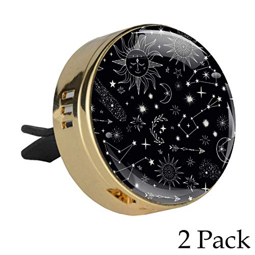 MUOOUM Patrón con Estrellas Cometas, Soles, Luna, Niños Coche Perfume Coche Coche Perfume Fragancia Clip Fragancia Coche Olor Ambientador Perfume Difusor