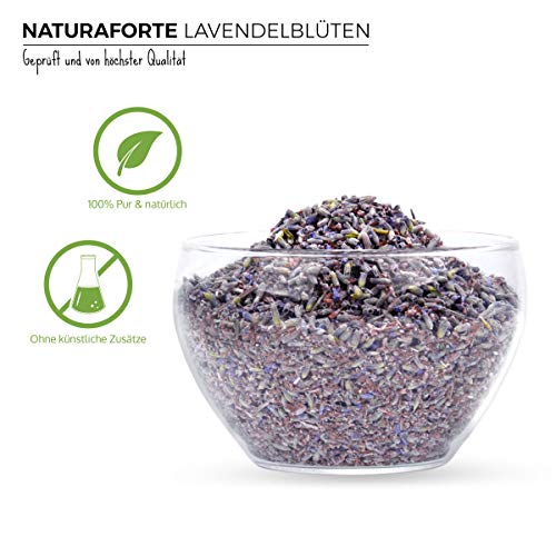 NaturaForte Flores de Lavanda 500g Lavanda sin aditivos - Azul, Fragancia intensa, Flores de Lavanda secas para Almohadas perfumadas, Bolsas perfumadas, Bolsas de Lavanda, Fragancia de popurrí