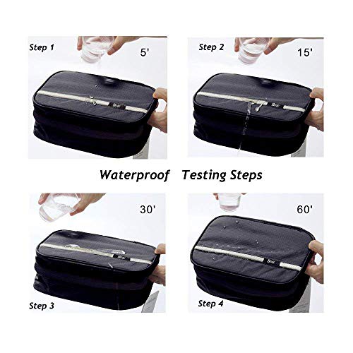 Neceser Viaje Hombre y Mujer, Boic Pequeño Bolsas de Aseo Impermeable, Neceser Maquillaje Pack Neceser Baño Toiletry Kit, Cosmético Organizadores de Viaje Travel Toiletry Bag (Negro)