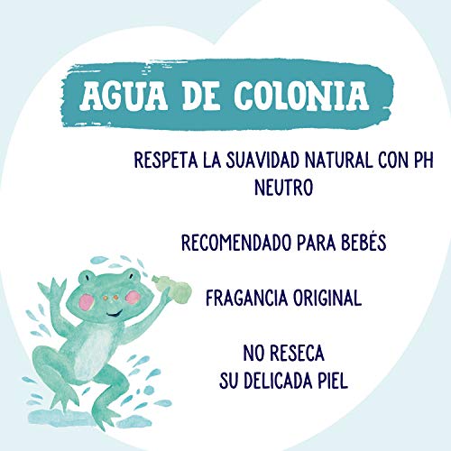 Nenuco Agua de Colonia recomendado para bebés, fragancia original - Paquete de 6 unidades x 600 ml