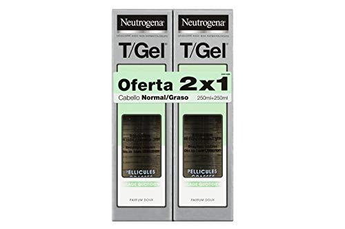 Neutrogena T/Gel Champú (Cabello Normal Y Graso) - 2 Unidades x 250 ml.