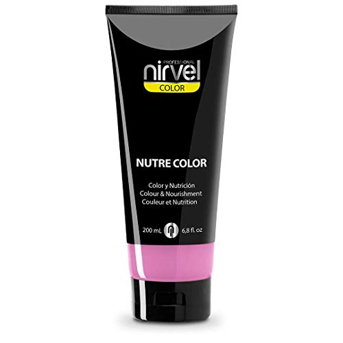 Nirvel NUTRE COLOR FLUOR Chicle 200 mL Mascarilla Profesional - Coloración temporal - Nutrición y brillo