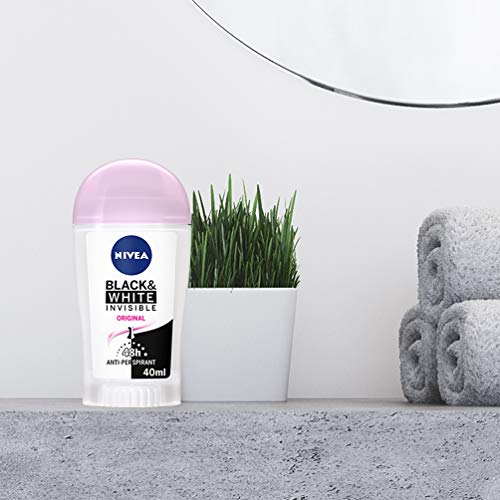 NIVEA Invisible para Blanco y Negro 48 Horas antitranspirante 40 ml - Envase de 6