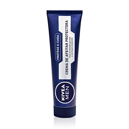 NIVEA MEN Protege & Cuida Crema de Afeitar Protectora, crema hidratante para un afeitado apurado, crema de afeitado para proteger de cortes e irritaciones - 1 x 100 ml