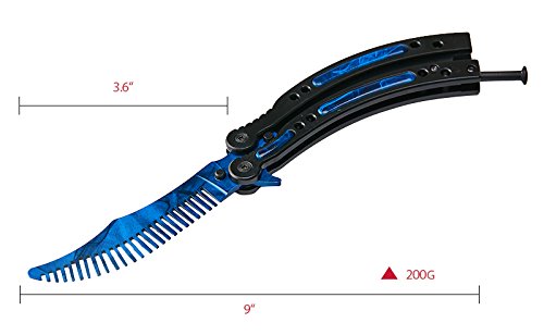 Nuevo CsGo Herramientas De Entrenamiento De Seguridad|El Entrenador De Acero Inoxidable|Ejercicios de Cuchillo(Azul Peine)