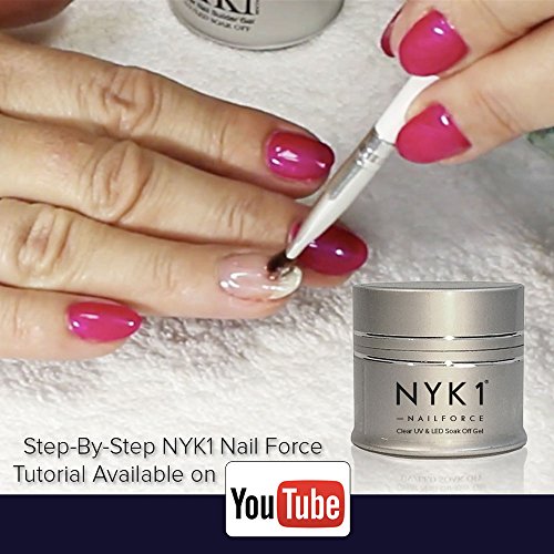 NYK1 NailForce Gel Uñas Constructor - Esmaltes Permanentes Para Uñas UV Y LED/Endurecedor Uñas Para Pintauñas Permanente Y Semipermanentes/Esculpe, Fortalece Las Uñas Para Una Manicura Natural