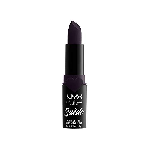 Nyx Professional Makeup Barra De Labios Mate De Larga Duración Y Cobertura Total Suede Matte Lipstick Tono 18 Doom Color Negro