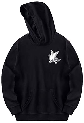 OLIPHEE Sudaderas con Capucha Impresión llanto de pájaro de Lil Peep para Hombre Hei-XL