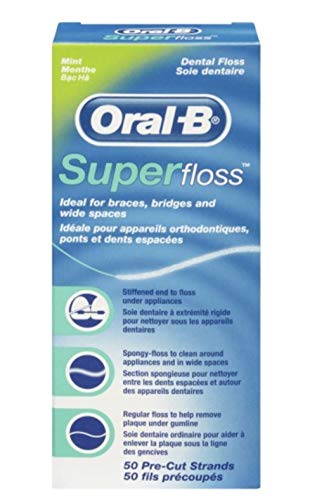 Oral B 50 piezas pre-cortadas Superfloss - Pack de 3