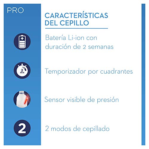 Oral-B PRO 2 2000S Sensi Ultrathin - Cepillo de Dientes Eléctrico Recargable con Tecnología de Braun, 1 Mango, 2 Modos Incluyendo Cuidado de Las Encías Y 1 Cabezal de Recambio