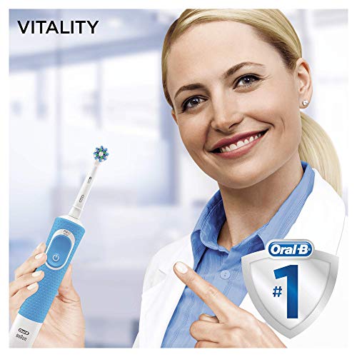 Oral-B Vitality 100 Cepillo Eléctrico Recargable con Tecnología de Braun, 1 Mango Azul, 1 Cabezal de Recambio CrossAction