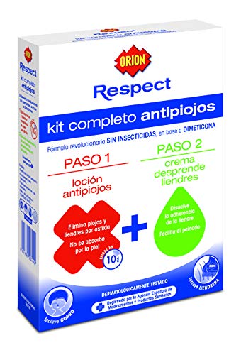 Orion Respect - Kit Completo Antipiojos (Loción Antipiojos + Crema Desprende Liendres)