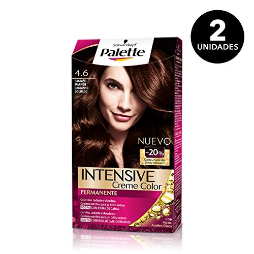 Palette Intense - Tono 4.6 Castaño Marrón - 2 uds - Coloración Permanente - Schwarzkopf