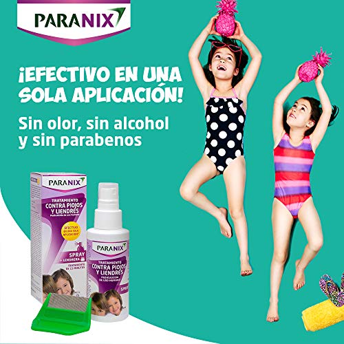 Paranix Paquete Spray de Tratamiento y Spray Preventivo Tratamiento para Piojos y Liendres, Incluye Lendrera - Sin insecticidas