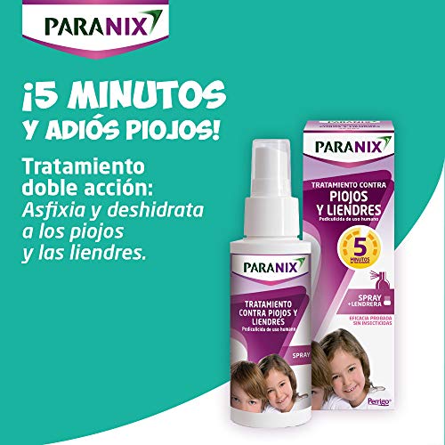 Paranix Paquete Spray de Tratamiento y Spray Preventivo Tratamiento para Piojos y Liendres, Incluye Lendrera - Sin insecticidas