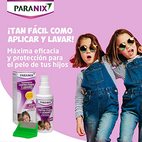 Paranix Paquete Spray de Tratamiento y Spray Preventivo Tratamiento para Piojos y Liendres, Incluye Lendrera - Sin insecticidas