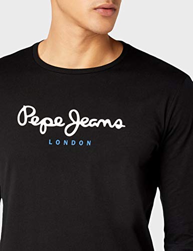 Pepe Jeans Eggo Long, Top de Manga Larga Para Hombre, Negro (Black 999), X-Small