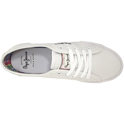 Pepe Jeans London, Zapatillas Mujer, Blanco (White), 38 EU