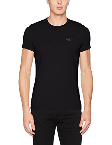 Pepe Jeans Original Basic S/S PM503835 Camiseta, Negro (Black 999), Small para Hombre