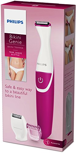 Philips BRT382/15 Bikini Genie - Perfilador para mujer para la zona del bikini para uso en seco o en húmedo